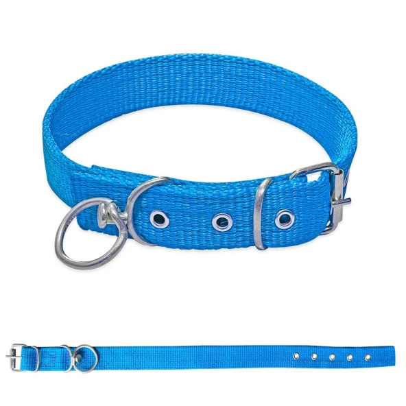 Savex Dokuma Köpek Boyun Tasması Mavi 4*70 cm ürün görseli 1