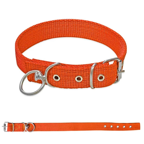 Savex Dokuma Köpek Boyun Tasması Turuncu 4*70 cm ürün görseli 1