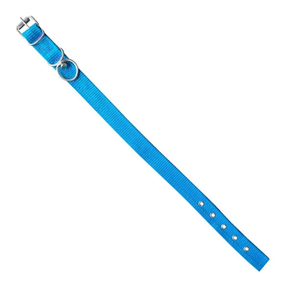 Savex Dokuma Köpek Boyun Tasması Mavi 2.5*50 cm - 2