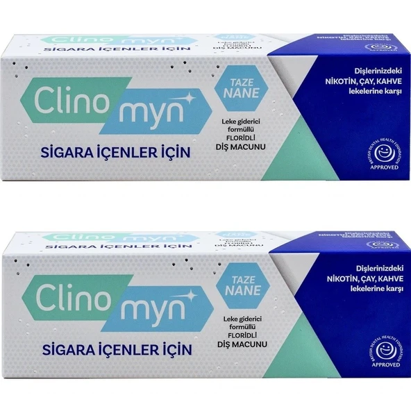 Clinomyn Smokers Fresh Mint Sigara İçenler için Diş Macunu 75 ML x 2