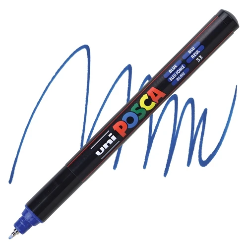 Uniball Posca 0.7mm Fine Poster Markörü Mavi (33) / PC1MR