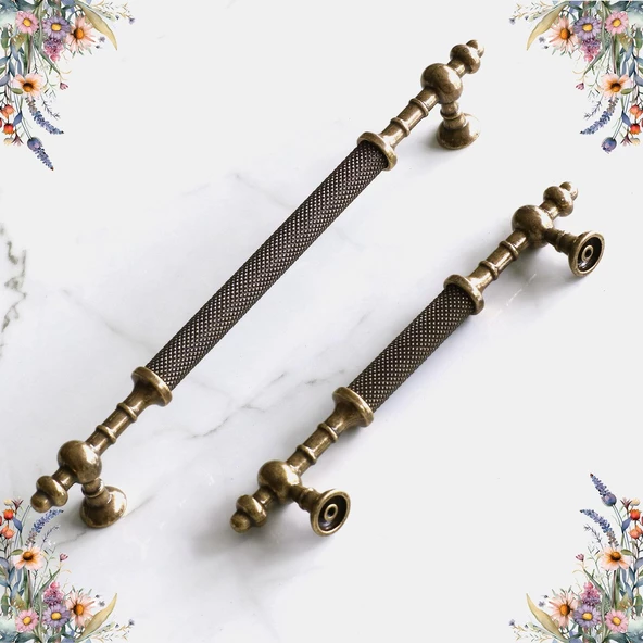 Ladin Eskitme Antik Sarı Metal 128 mm Mobilya Mutfak Çekmece Dolap Dolabı Kulpu Kulbu Kulpları - Resim 7