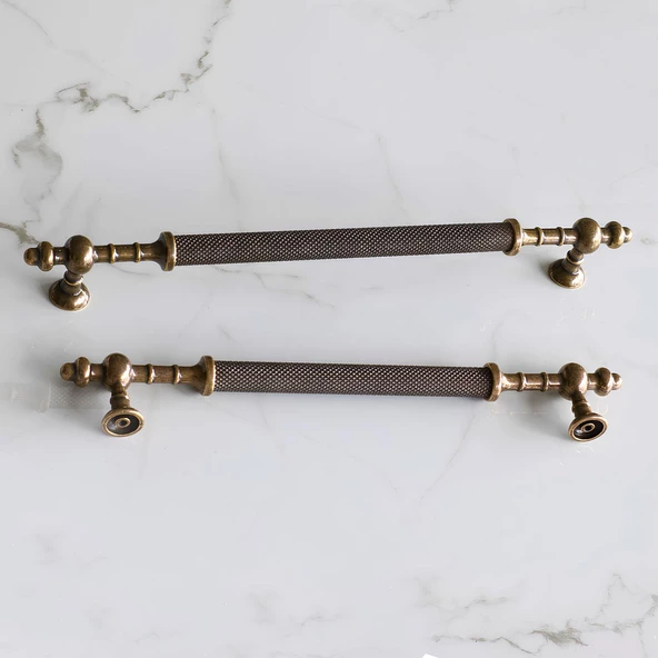 Ladin Eskitme Antik Sarı Metal 192 mm Mobilya Mutfak Çekmece Dolap Dolabı Kulpu Kulbu Kulpları - Resim 7