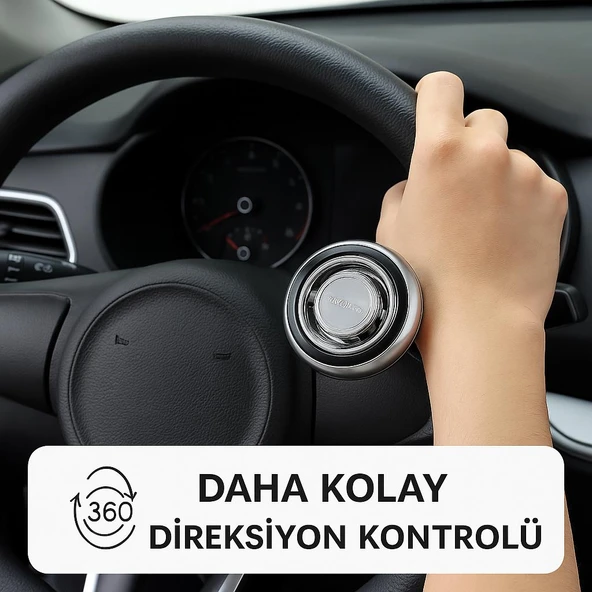 Coofbe Direksiyon Simit Topuzu Direksiyon Çevirme Topuzu Tüm Araçlara Uyumlu Sağlam Tutuş Direksiyon Çevirme Topuzu - 6