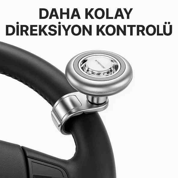 Coofbe Direksiyon Simit Topuzu Direksiyon Çevirme Topuzu Tüm Araçlara Uyumlu Sağlam Tutuş Direksiyon Çevirme Topuzu - 8