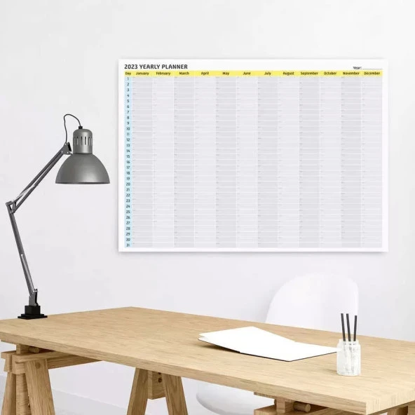 2025 Yıllık Planlayıcı Duvar Takvimi, Sade, Modern, Fonksiyonel Tasarım