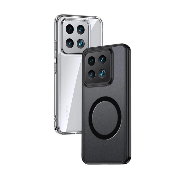 Xiaomi Mi 14 Kılıf Sert PC Arka Yüzey Wireless Şarj Özellikli Flet Magsafe Kapak - 6