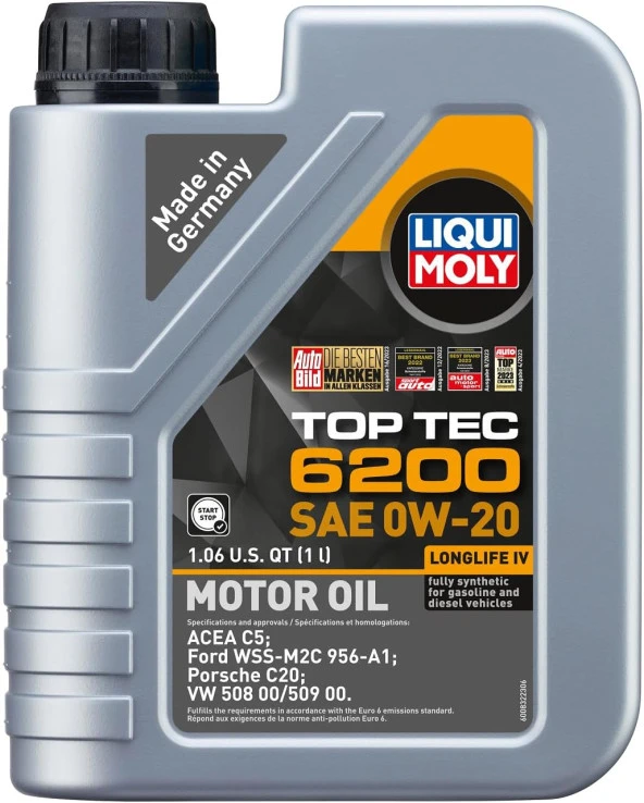 LIQUI MOLY TOP TEC 6200 0W20 4L 20788