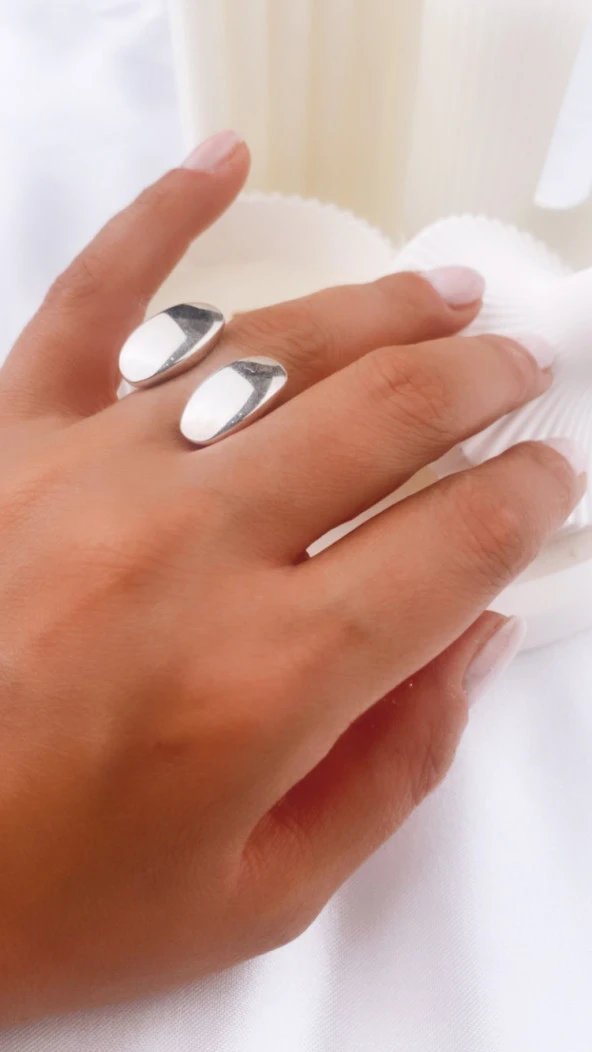 925 Ayar Kadın Gümüş (Silver) Yüzük - 2