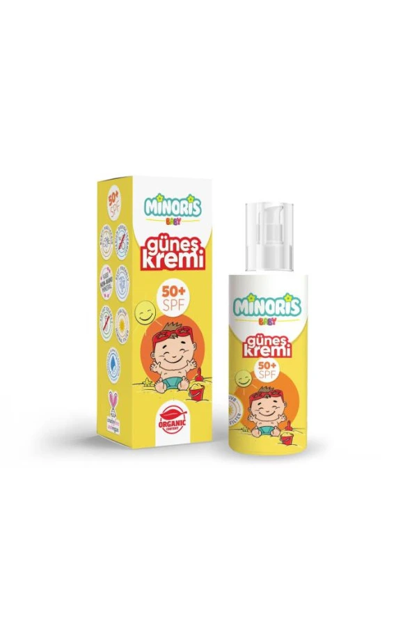 Minoris Baby Organik Güneş Kremi 50 Spf Vegan Çinko Oksit Bazlı