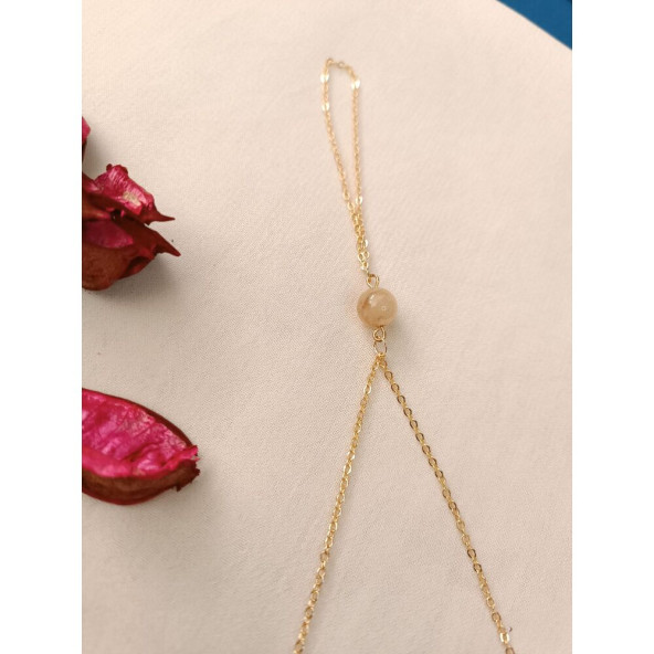 Sitrin Doğal Taşlı Şahmeran Bileklik- Anka Gemstone - 3