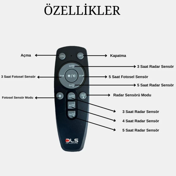 150 LEDLİ Güneş Enerjili Solar Bahçe Çevre Sokak Lambası DLS - 2