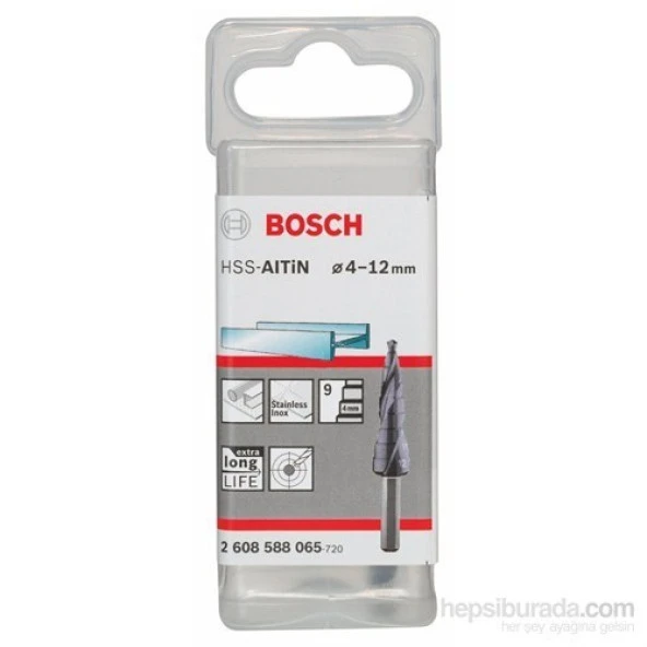 Bosch  - Kademeli Matkap Ucu Hss-Altin - 4 - 12 Mm, 6,0 Mm, 66,5 Mm ürün görseli