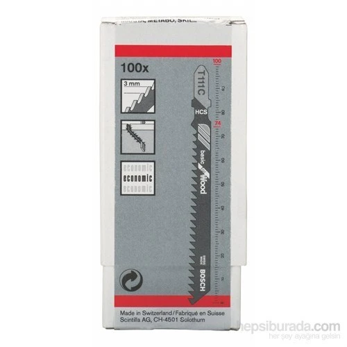 Bosch  - Ekonomik Seri Ahşap İçin T 111 C Dekupaj Testeresi Bıçağı - 100'Lü Paket - 2