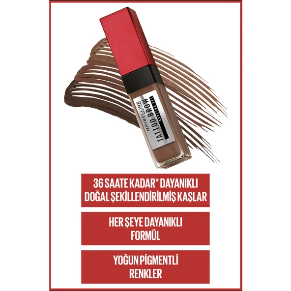 Maybelline New York Tattoo Brow 36H STYLING GEL- 260 DEEP BROWN - 3
