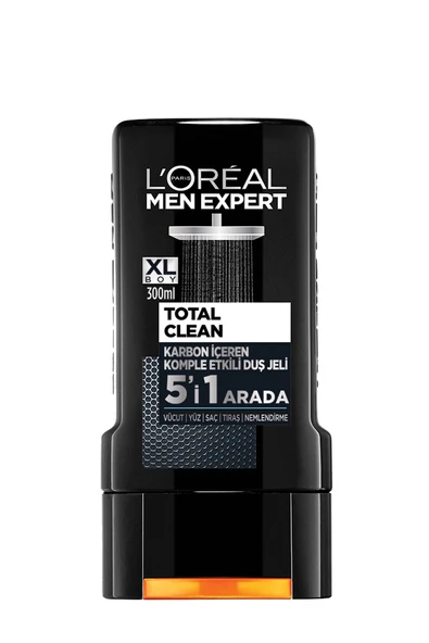 L'Oréal Paris Men Expert Shower Gel Total Clean 300 ml - Resim 2