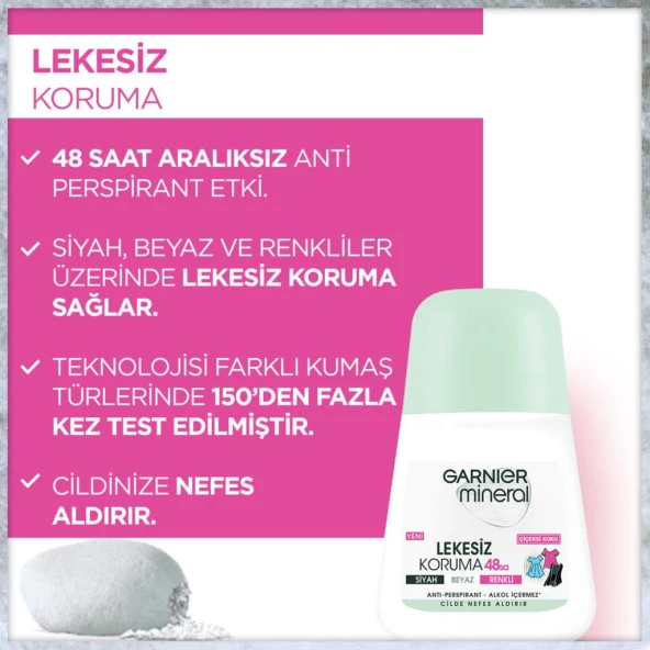 Garnier Mineral Lekesiz Koruma Ferah Koku Roll-On Deodorant - 5