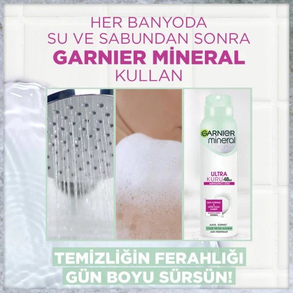 Garnier Mineral Ultra Kuru Sprey Deodorant - Resim 5