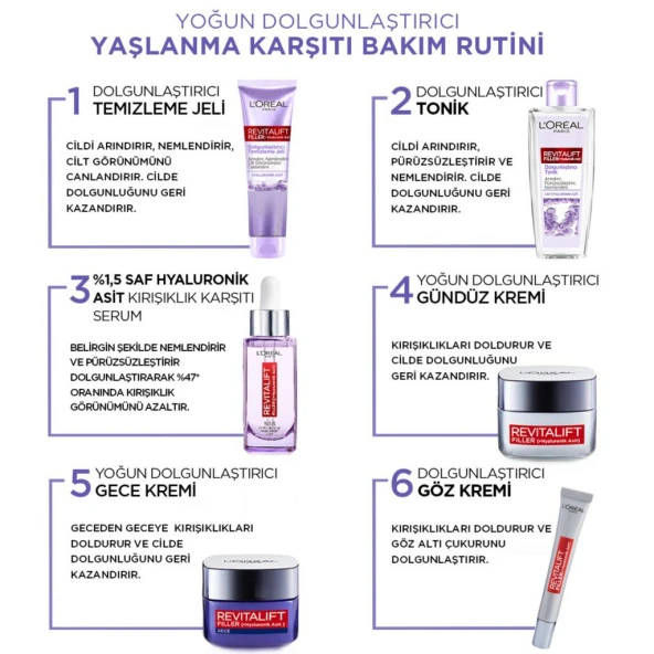 L'Oréal Paris Revitalift Filler Dolgunlaştırıcı Temizleme Jeli 150ml - Hyaluronik Asit - 5