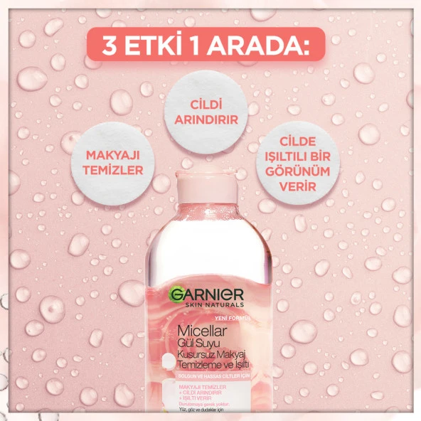 Garnier Micellar Gül Suyu Kusursuz Makyaj Temizleme & Işıltı 400 ml - 2