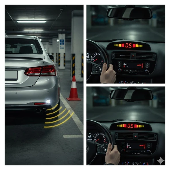 Space Park Sensörü Türkçe Sesli 22 mm Gri / GUPR19-G - Resim 2