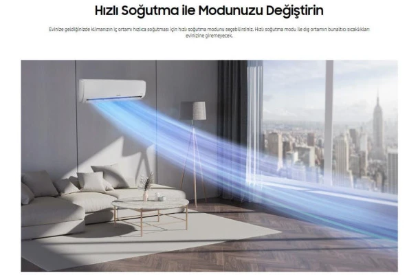 Samsung AR35 Silver AR12TXHQASI/SK A++ 12000 BTU Inverter Duvar Tipi Klima - 5