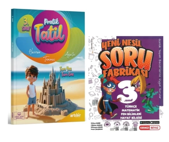 ARTIBİR YAYINLARI 3. Sınıf Pratik Yaz Tatili + Yeni Nesil Soru Fabrikası (2 Kitap)