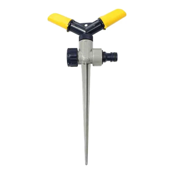 Kazıklı Toprağa Gömmeli Fiskiye Hareketli 2 Kollu Su Fıskiyesi Bahçe Çim Sulama Aparatı Plastik Sağlam - 2