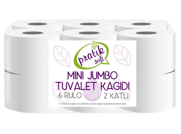 Pratiksoft Mini Jumbo Tuvalet Kağıdı 12 Rulo