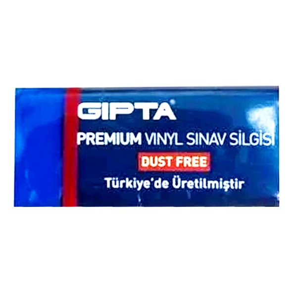 Gıpta Premium Vinyl Dust Free Orta Boy Sınav Silgisi Mavi 24 Adet - 2