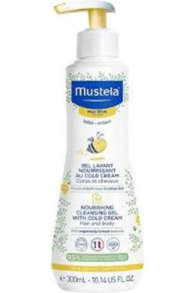 Mustela Cold Cream Ve Organik Balmumu Içeren Besleyici Bebek Şampuanı 300 ml