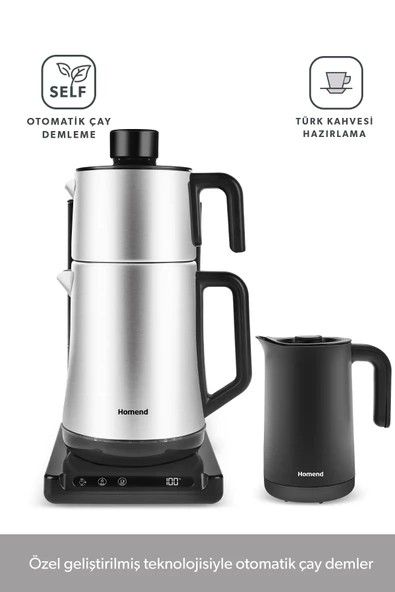 Homend Smart Royaltea Plus 1781H 2in1 Çelik Otomatik Türk Kahve ve Çay Makinesi