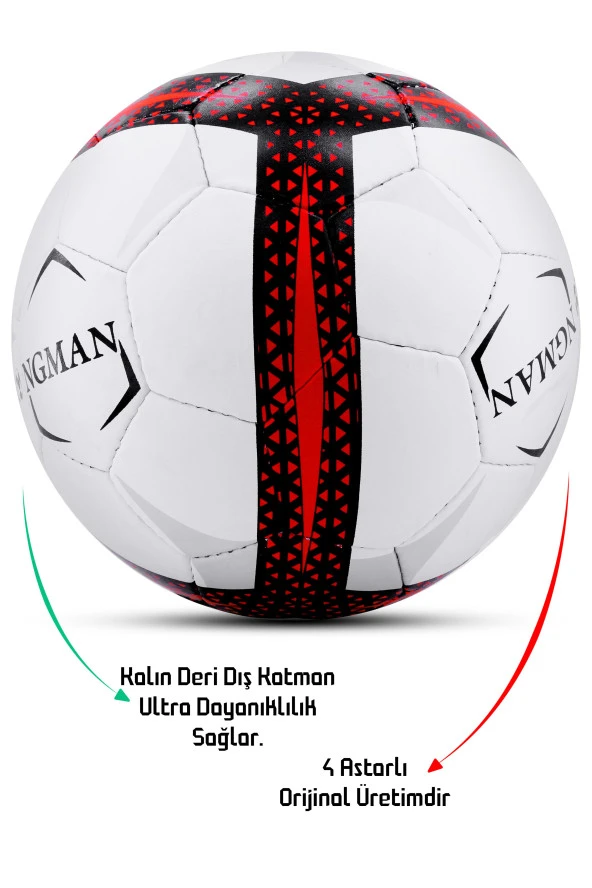 Telvesse Futbol Topu Profesyonel El Dikişli Ultra Dayanıklı Sert Zemin Halı Saha Topu 099 No:5 - 4