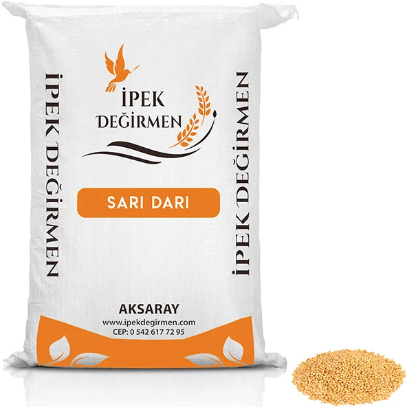 İpek Değirmen 25 KG Sade Sarı Darı Muhabbet Kuşu Yemi Tozsuz Kılçıksız