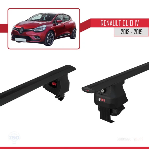 Renault Clio IV 2013-2019 Arası ile uyumlu ACE-4 Ara Atkı Tavan Barı SİYAH - 3
