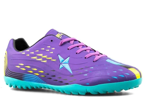 La Liga Erkek Çocuk 535 Mor Turkuaz Halı Saha Futbol Ayakkabısı - 3