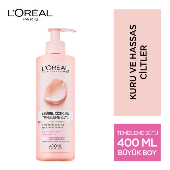 L'Oréal Paris Değerli Çiçekler Temizleme Sütü Kuru ve Hassas Ciltler