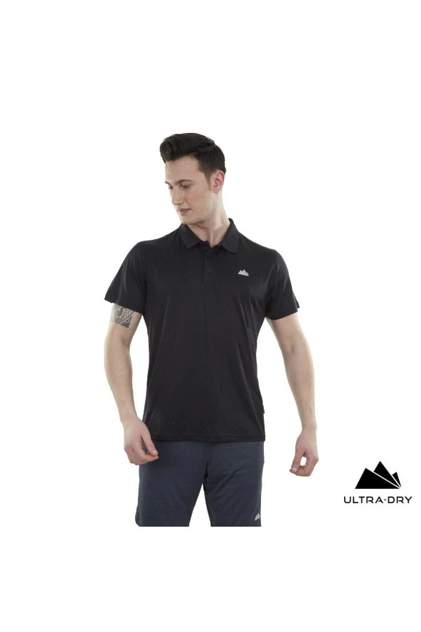 Horizons Ultra Dry Erkek Polo T-Shirt-Siyah - 2XL