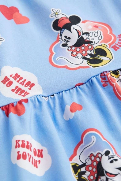 Minnie Kız Çocuk Yazlık Penye Elbise - 3