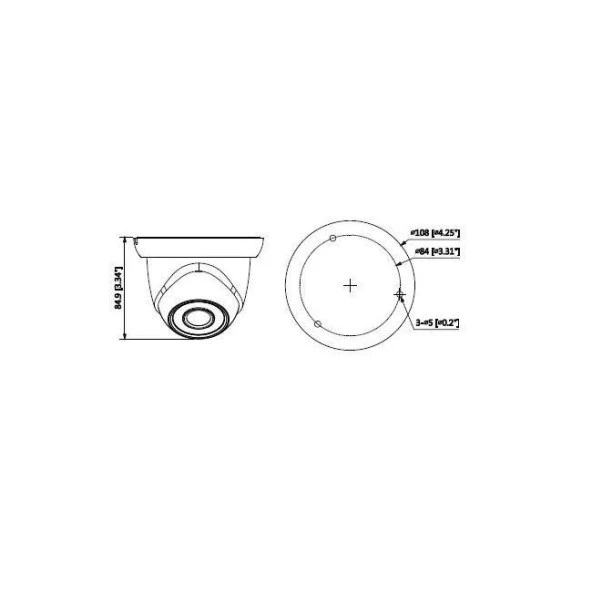 Dahua Kamera Ipc-Hdw1230T-As-0280B 2Mp 2.8Mm 30Mt Dahılı Seslı Ip Dome