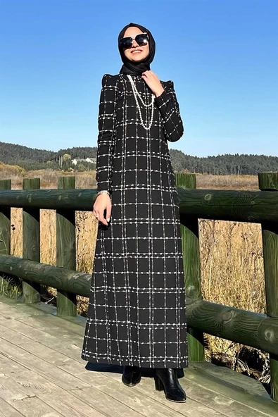 Asalet Tüvit Elbise Siyah - 2