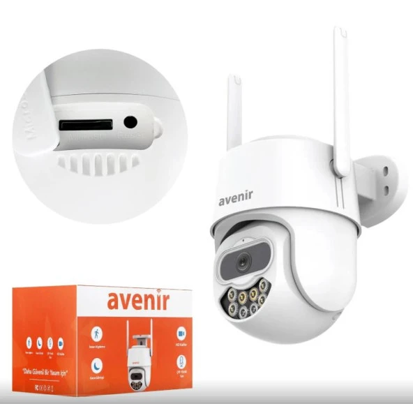 Avenır Kamera Av-S306 6Mp 2 Kameralı Smart Wı-Fı Ptz Renkli Harekete Duyarlı Gece Görüşlü