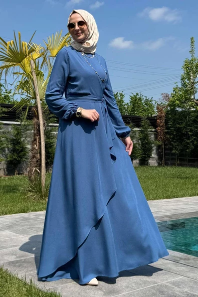 Dilek İndigo Elbise - Resim 3