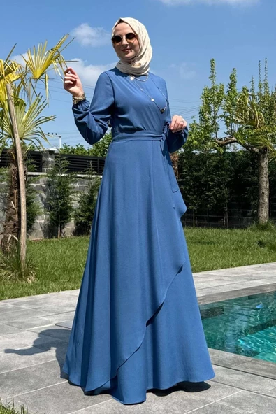 Dilek İndigo Elbise - Resim 6