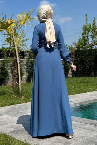 Dilek İndigo Elbise - Resim 7