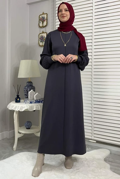 Ecem Antrasit Triko Elbise