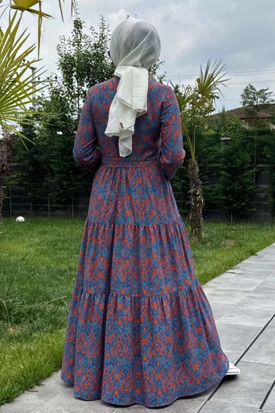 Betül Turuncu Elbise - 8