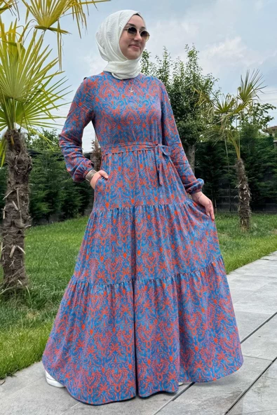 Betül Turuncu Elbise - 7