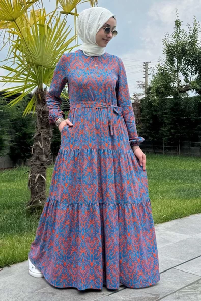 Betül Turuncu Elbise - 6