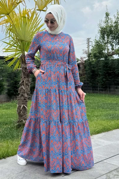 Betül Turuncu Elbise - 9